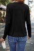 Asymmetric Exposed Seam Detail Drop Shoulder Crew Neck Pullover Top